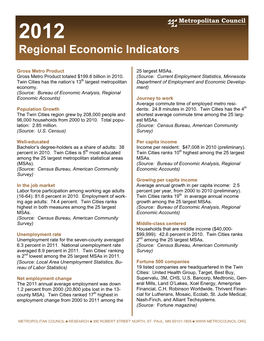 Regional Economic Indicators