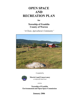 Open Space and Recreation Plan for Township of Franklin