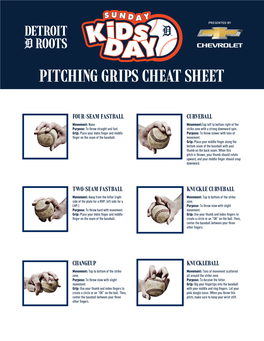 Pitching Grips Cheat Sheet