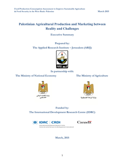 Palestinian Agricultural Production and Marketing Between Reality and Challenges