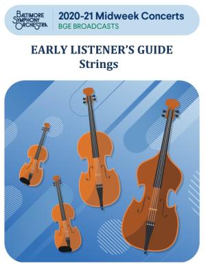 EARLY LISTENER's GUIDE Strings