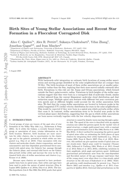 Birth Sites of Young Stellar Associations and Recent Star Formation in a Flocculent Corrugated Disk