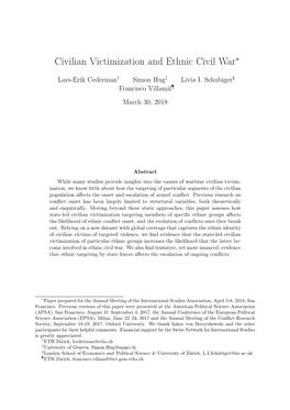 Civilian Victimization and Ethnic Civil War∗