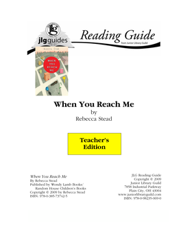 When You Reach Me by Rebecca Stead