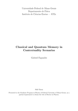 Classical and Quantum Memory in Contextuality Scenarios