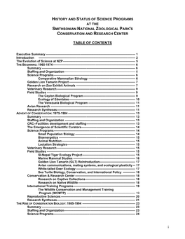 I TABLE of CONTENTS