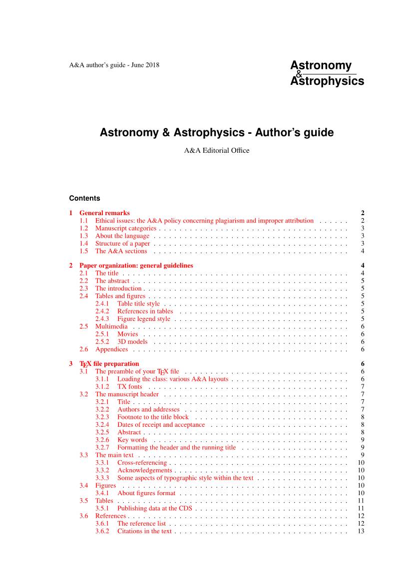 See PDF Version of the A&A Author's Guide