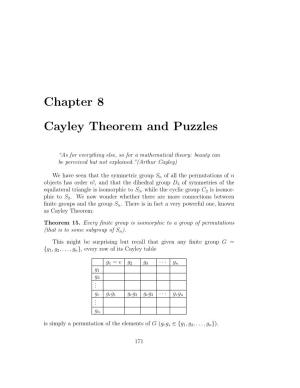 Chapter 8 Cayley Theorem and Puzzles