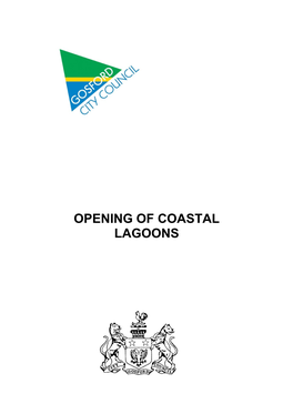 Opening of Coastal Lagoons