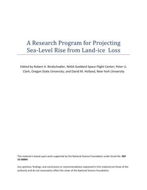 A Research Program for Projecting Sea-Level Rise from Land-Ice Loss