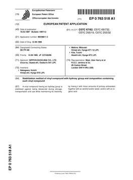 Stabilization Method of Vinyl Compound with Hydroxy Group and Composition Containing Such Vinyl Compound