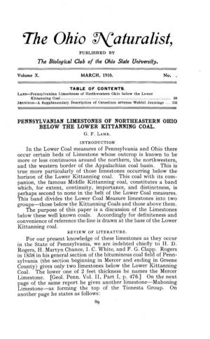 The Ohio Naturalist, PUBLISHED by the Biological Club of the Ohio State University