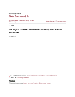 A Study of Conservative Censorship and American Subcultures