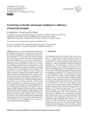 Fracturing of Ductile Anisotropic Multilayers: Influence of Material