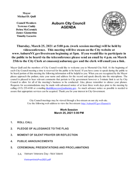 Auburn City Council AGENDA