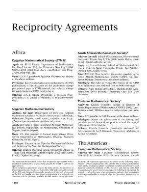 Reciprocity Agreements