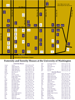 Fraternity and Sorority Houses at the University of Washington Fraternity Houses ΤΚΕ Tau Kappa Epsilon 4520 21St Ave