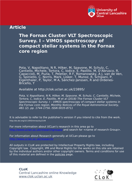 The Fornax Cluster VLT Spectroscopic Survey