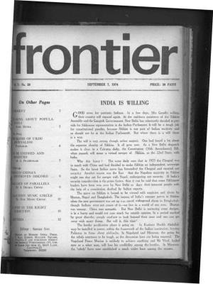 To Read Frontier, 7 September, 1974 [PDF, 1.88