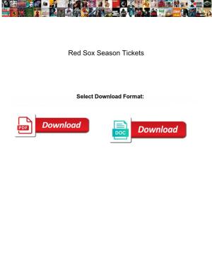 Red Sox Season Tickets