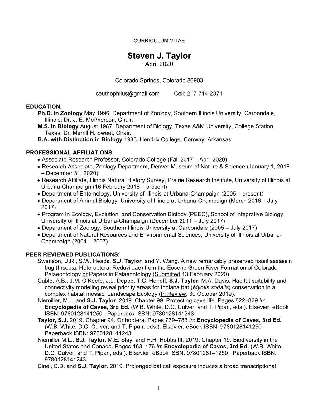 Curriculum Vitae (PDF)