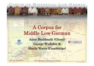A Corpus for Middle Low German