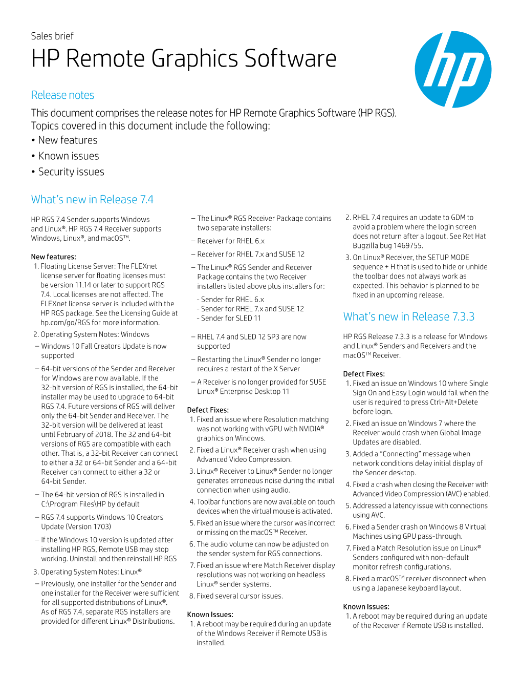 HP Remote Graphics Software