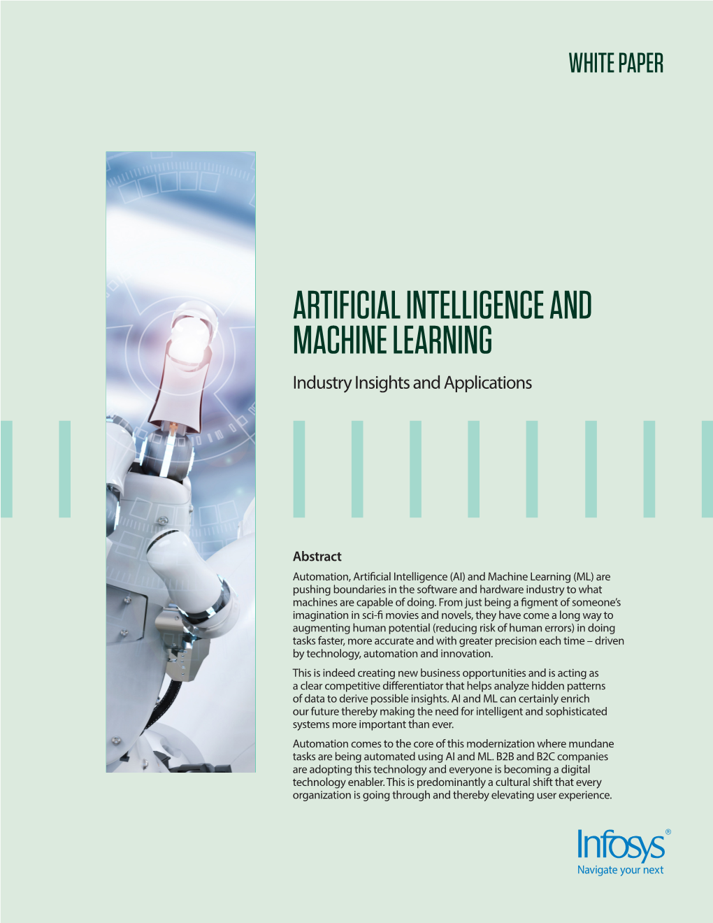 ARTIFICIAL INTELLIGENCE and MACHINE LEARNING Industry Insights and Applications