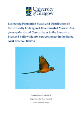 Estimating Population Status and Distribution of the Critically