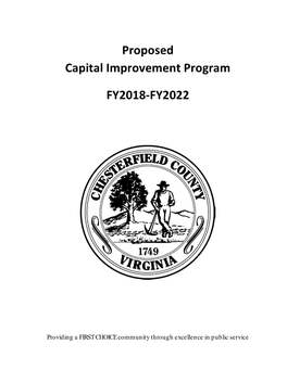 Proposed Capital Improvement Program FY2018-FY2022