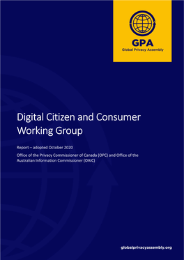 Digital Citizen and Consumer Working Group Report
