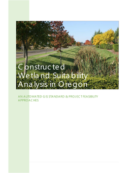 Constructed Wetland Suitability Analysis in Oregon