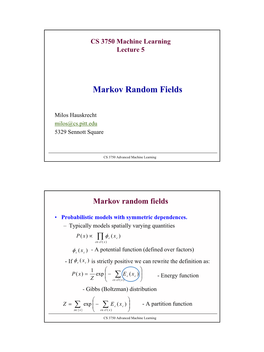 Markov Random Fields