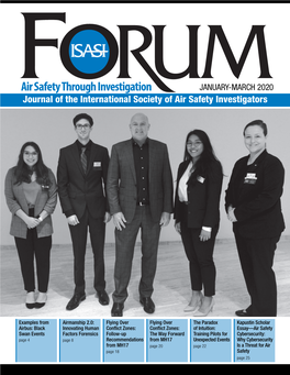 JANUARY-MARCH 2020 Journal of the International Society of Air Safety Investigators