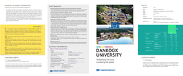 Dankook University Oﬀers Undergraduate, ACADEMICACAD Programsmaster and Doctoral Programs