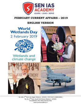 February Current Affairs – 2019 English Version