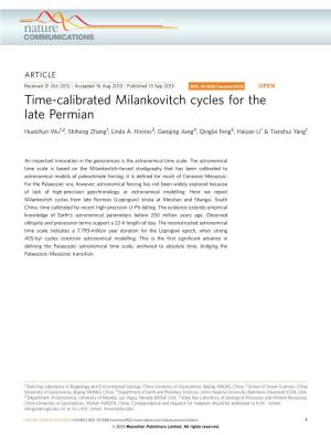 Time-Calibrated Milankovitch Cycles for the Late Permian