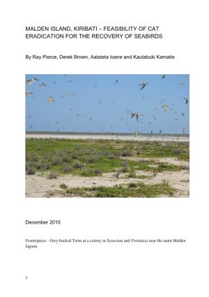 Malden Island, Kiribati – Feasibility of Cat Eradication for the Recovery of Seabirds