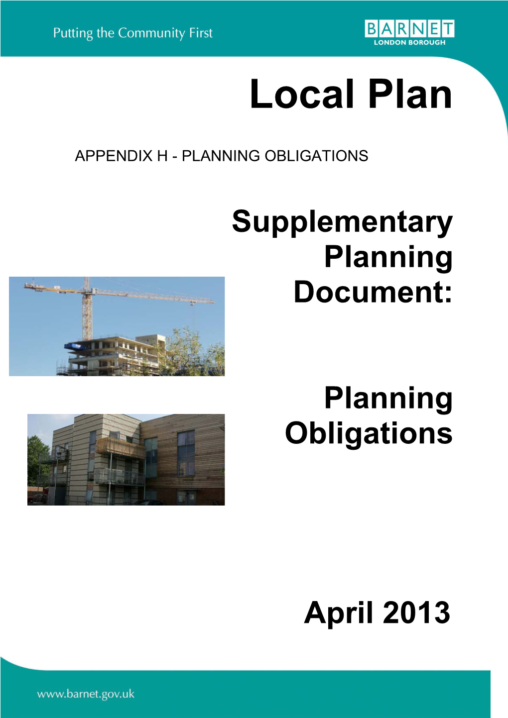 Barnet Local Plan SPD Planning Obligations