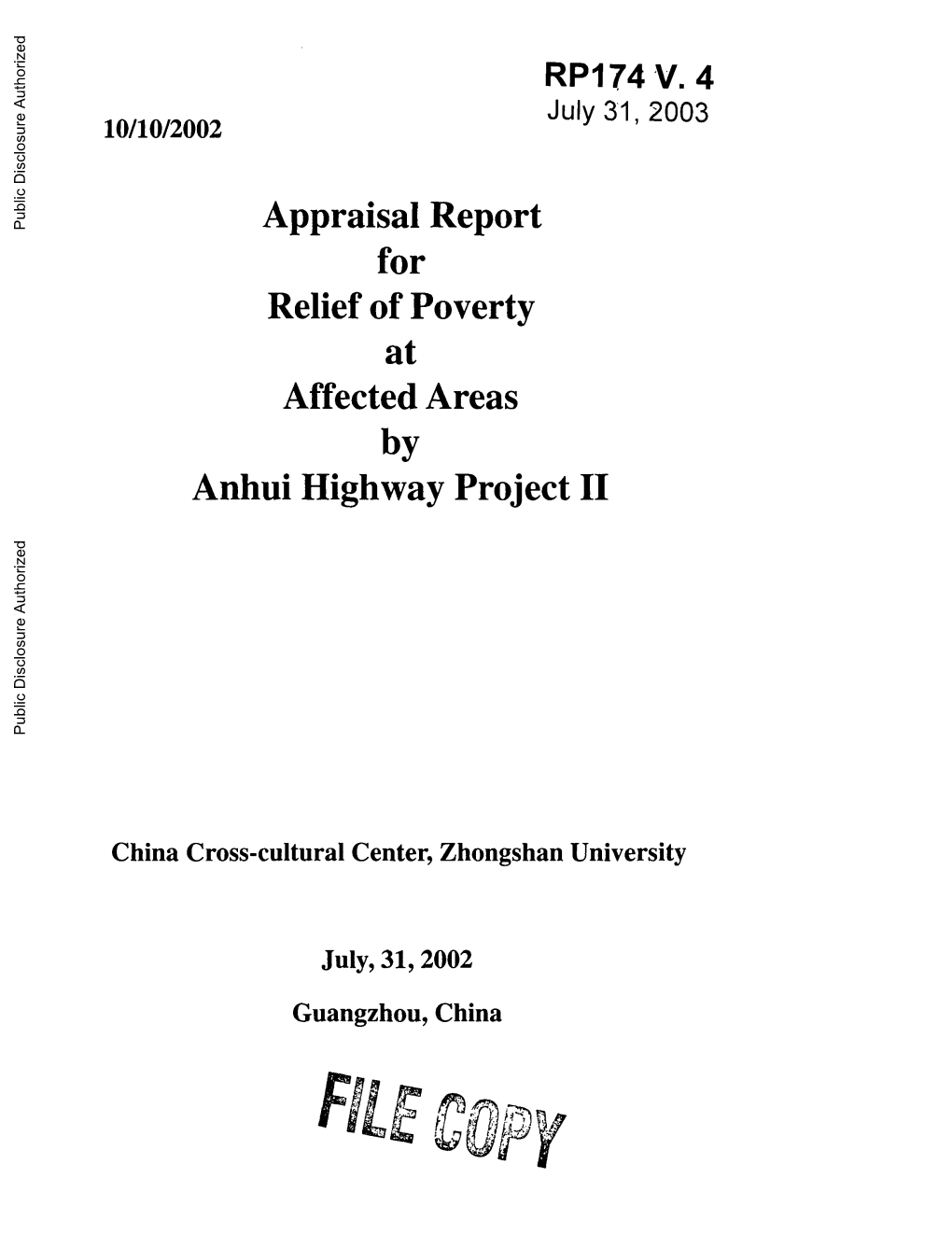 World Bank Document