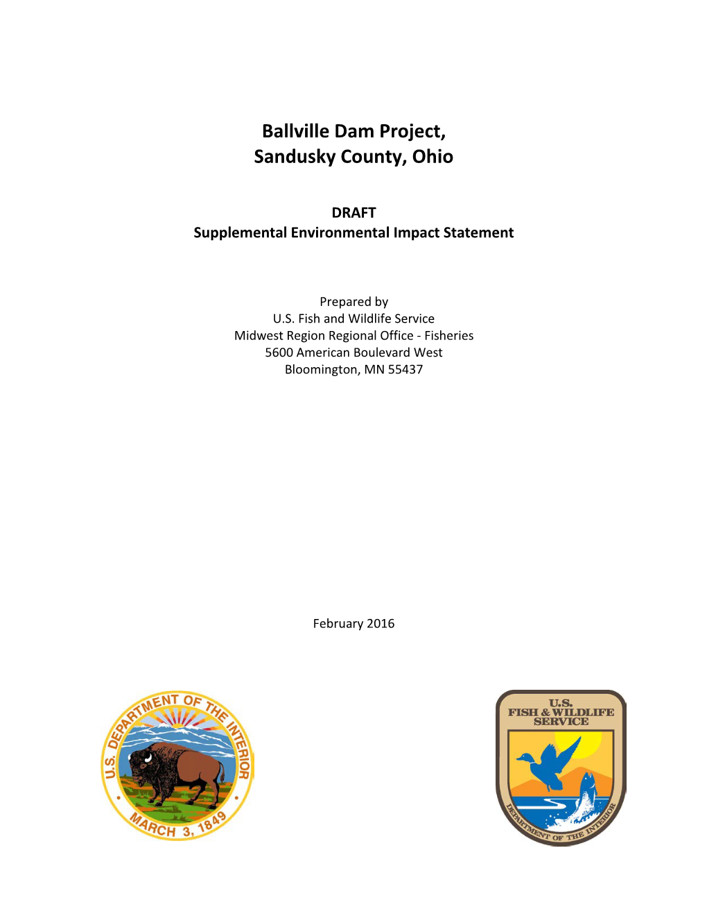 Ballville Dam Project, Sandusky County, Ohio