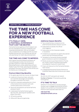 The Time Has Come for a New Football Experience