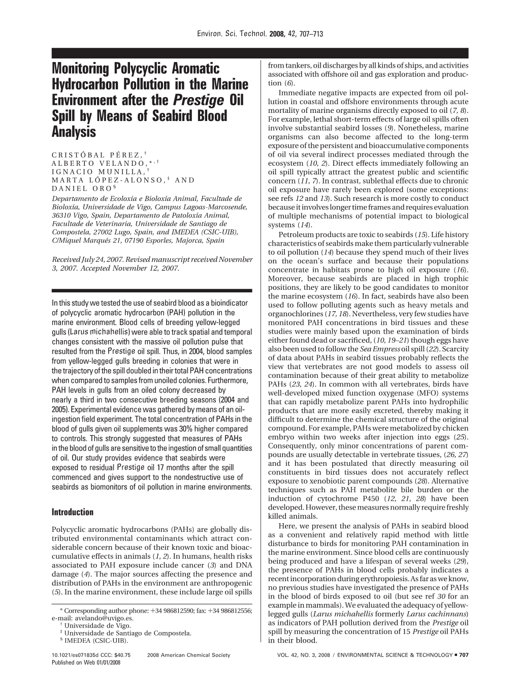 Monitoring Polycyclic Aromatic Hydrocarbon Pollution in The