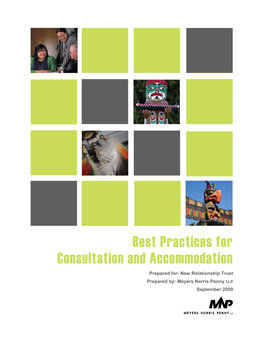 Best Practices for Consultation and Accommodation
