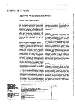 Beckwith-Wiedemann Syndrome