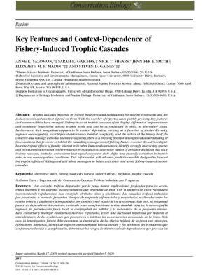 Key Features and Context-Dependence of Fishery-Induced Trophic Cascades
