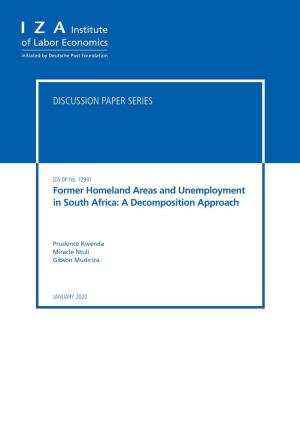 Former Homeland Areas and Unemployment in South Africa: a Decomposition Approach