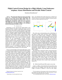 Flight Control System Design for a High Altitude, Long Endurance Airplane: Sensor Distribution and Flexible Modes Control