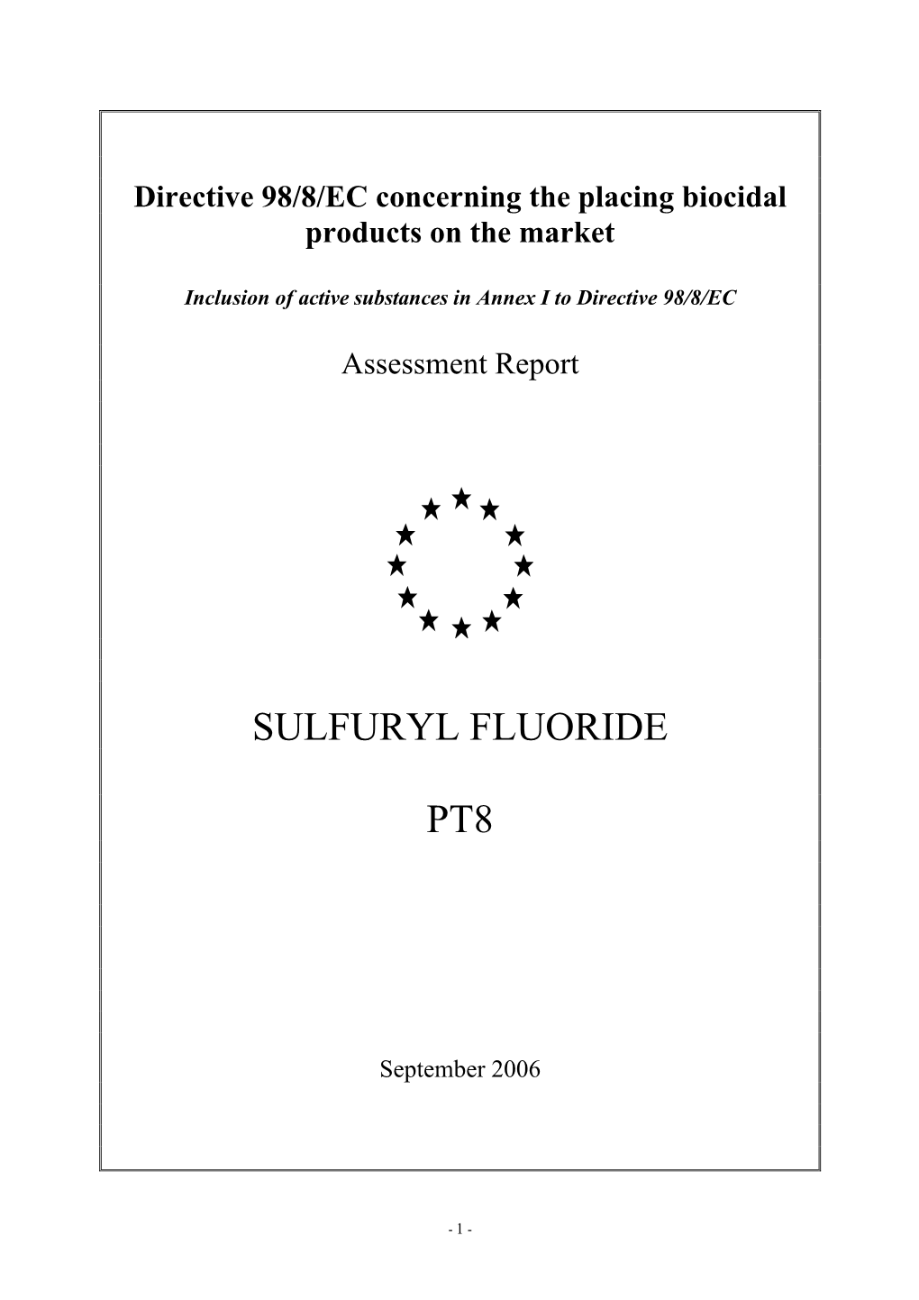 Sulfuryl Fluoride