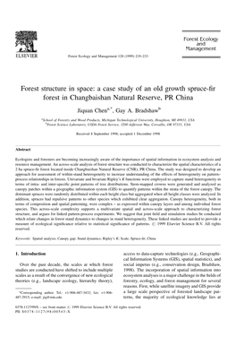A Case Study of an Old Growth Spruce-Fir Forest in Changbaishan